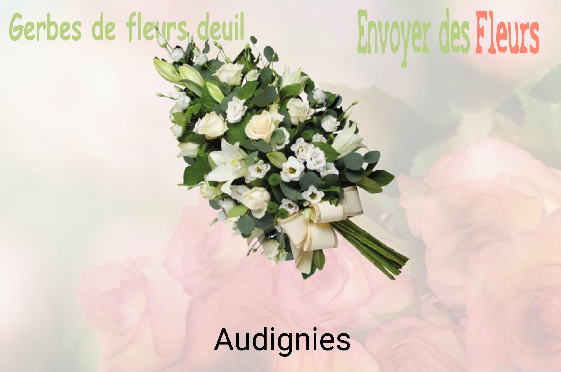 Gerbe de fleurs de deuil livrée à Audignies